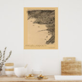 Washington, D.C. Panorama Karte - 1883 Poster (Küche)