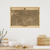 Washington, D.C. Panorama Karte - 1921 Poster (Küche)