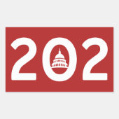 Washington D.C. Pride Rechteckiger Aufkleber (Vorderseite)