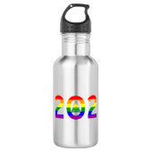 Washington D.C. Rainbow Pride Edelstahlflasche (Vorderseite)