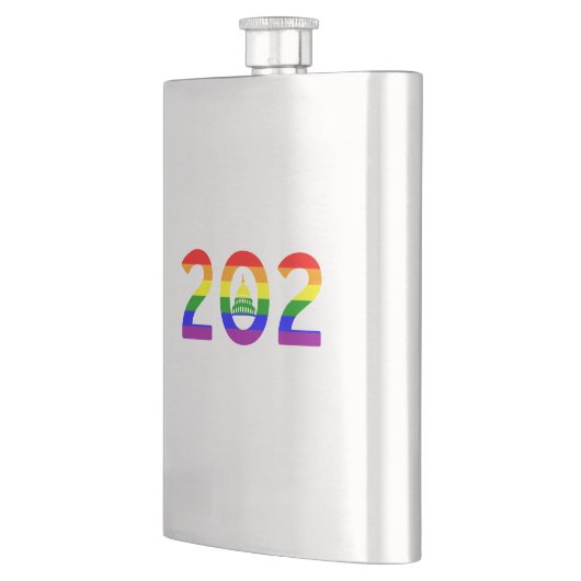 Washington D.C. Rainbow Pride Flachmann (Links)