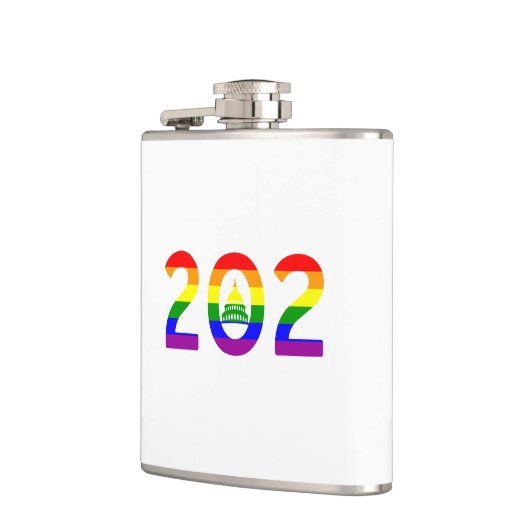 Washington D.C. Rainbow Pride Flachmann (Links)