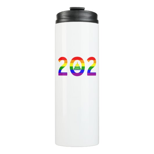 Washington D.C. Rainbow Pride Thermosbecher (Vorderseite)