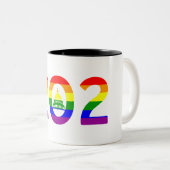 Washington D.C. Rainbow Pride Zweifarbige Tasse (VorderseiteRechts)