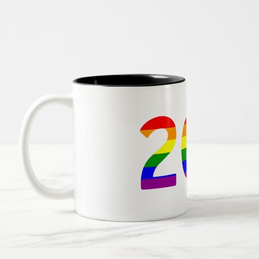 Washington D.C. Rainbow Pride Zweifarbige Tasse (Links)