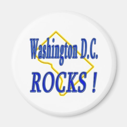 Washington D.C. Rocks ! Magnet (Vorne)