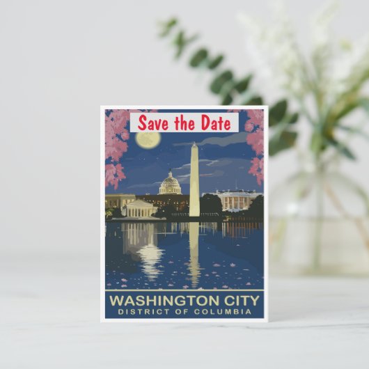 Washington D.C. Save The Date (Stehend Vorderseite)