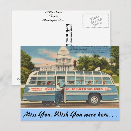 Washington D.C., Sightseeing Tours Postkarte (Vorne/Hinten)