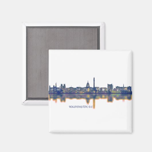Washington D.C. Skyline Magnet (Vorderseite/Rückseite)