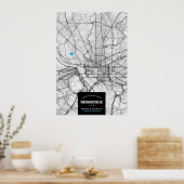 Washington, D.C. Stadtplan + Ihr Standortposter Poster (Küche)