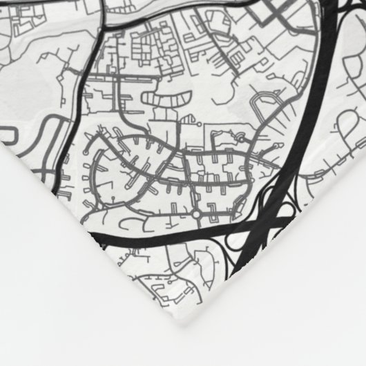 Washington, D.C. Stadtplan + Ort markieren Fleecedecke (Ecke)