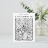 Washington, D.C. Stadtplan + Ortskennzeichen Postkarte (Stehend Vorderseite)