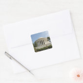 Washington, D.C. Thomas Jefferson Memorial Quadratischer Aufkleber (Umschlag)