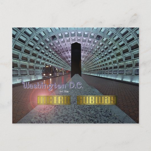 Washington D.C. und die U-Bahn Postkarte (Vorderseite)