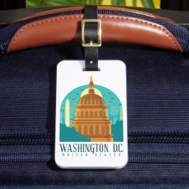 Washington D.C. United Staaten Vintage Travel Gepäckanhänger