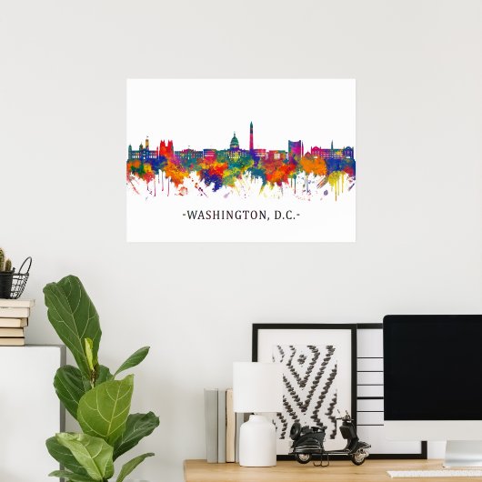 Washington D.C. USA Skyline Poster (Heimbüro)