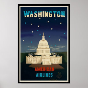 Washington D.C. Vintage Travel Poster