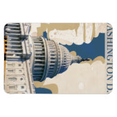 Washington D.C. Vintage Travel Poster Magnet (Horizontal)