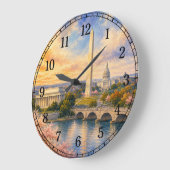 Washington D.C. Wall Clock — Landmark Design Große Wanduhr (Winkel)