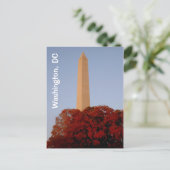 Washington, D.C.: Washington Denkmal im Herbst Postkarte (Stehend Vorderseite)