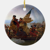 Washington, das den Delaware River kreuzt Keramik Ornament (Hinten)