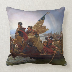Washington, das den Delaware River kreuzt Kissen