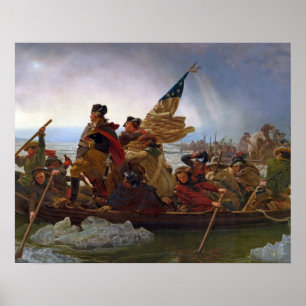 Washington, das den Delaware River kreuzt Poster