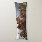 Washington, das den Delaware River kreuzt Seitenschläferkissen (Vorderseite Vertikal)