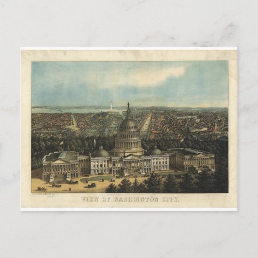 Washington DC 1871 Postkarte (Vorderseite)