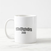 Washington Dc 202 Männer Frauen Kinder Langarmshir Kaffeetasse (Links)