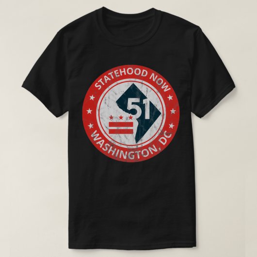 Washington DC 51. Staat Staatehood Geschenk T-Shirt (Design vorne)