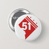 Washington DC 51. Staatenbund jetzt Button (Vorne & Hinten)
