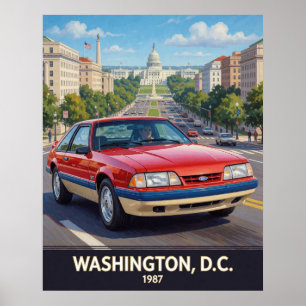 Washington DC Achtziger Jahre Performance Roads 19 Poster