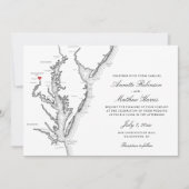 Washington DC All-in-One QR Code UAWG Wedding Einladung (Vorderseite)