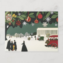 Washington DC Art Deco Stil Karte Lincoln Memorial