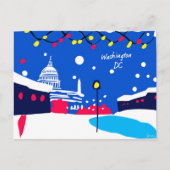 Washington DC Art Deco Style Card Illustration Postkarte (Vorderseite)