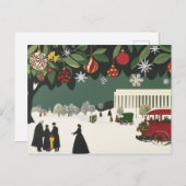 Washington DC Art Deco Style Card Lincoln Memorial Postkarte (Vorne/Hinten)