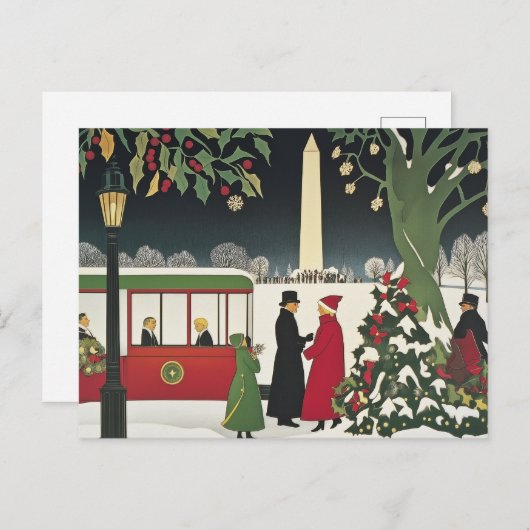 Washington DC Art Deco Style Karte (Vorne/Hinten)