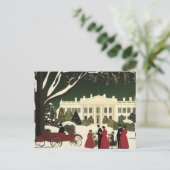 Washington DC Art Deco Style Karte White House (Stehend Vorderseite)