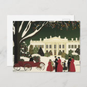Washington DC Art Deco Style Karte White House (Vorne/Hinten)