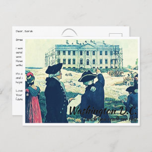 Washington DC baut das Weiße Haus Postkarte