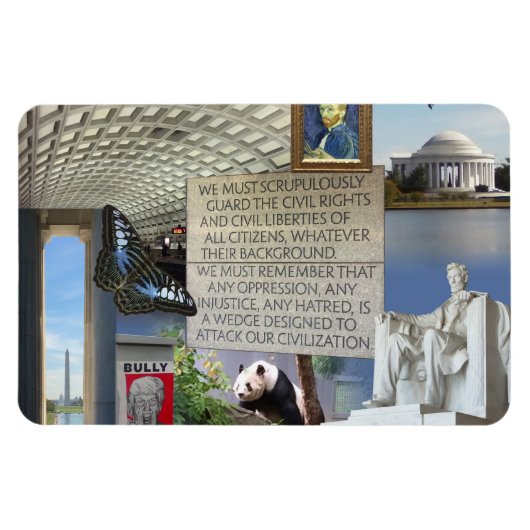 Washington DC Bilder sammelten 3"x4" Foto Magnet (Horizontal)