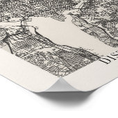 Washington DC Boho Arch Beige Street Map Poster (Ecke)