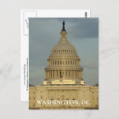 Washington DC Capitol Building Travel Photo Postkarte (Vorne/Hinten)