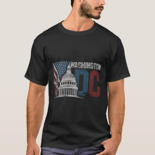 Washington Dc Capitol Hill Usa Flag Souvenir Desig T-Shirt