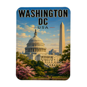 🟡 Washington DC Capitol Reise-Geschenk zum Frühli Magnet