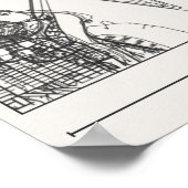 Washington DC Charcoal City Map Poster ModernUrban (Ecke)