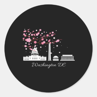 Washington DC Cheroms City Monuts Runder Aufkleber