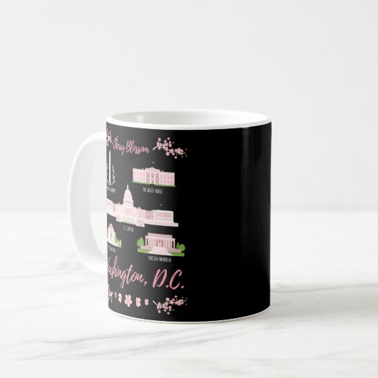 Washington DC Cherry Blossom Denkmal Kaffeetasse (Vorderseite Links)