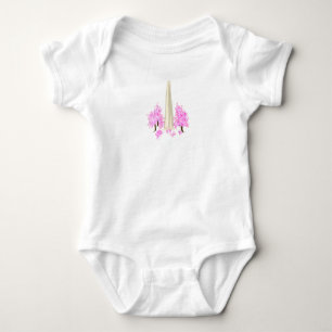 Washington, DC Cherry Blossom Hoodie Baby Strampler